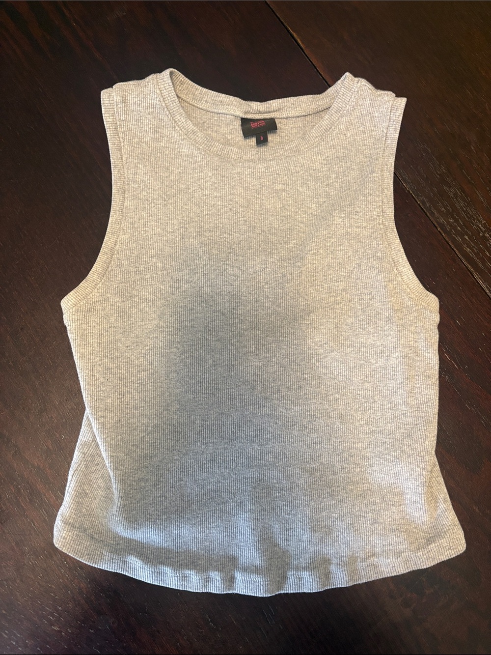 NOBO Light Gray Ribbed Crewneck Cropped Tank